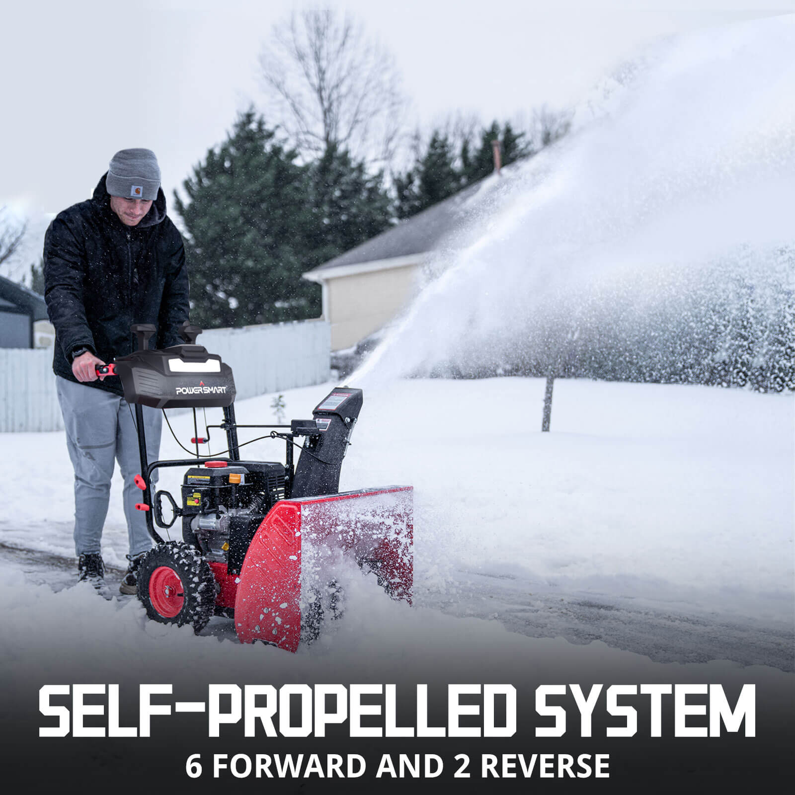 26" 208cc Two Stage Self-Propelled Gas Snow Blower w/ Briggs & Stratton Engine HB7109B