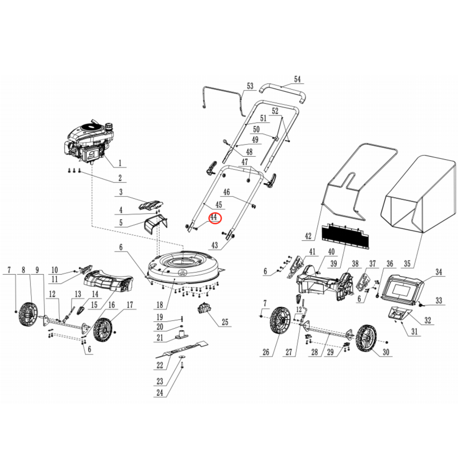 PowerSmart Lawn Mower Parts - Square Neck Bolt M8x30 stock#303020152