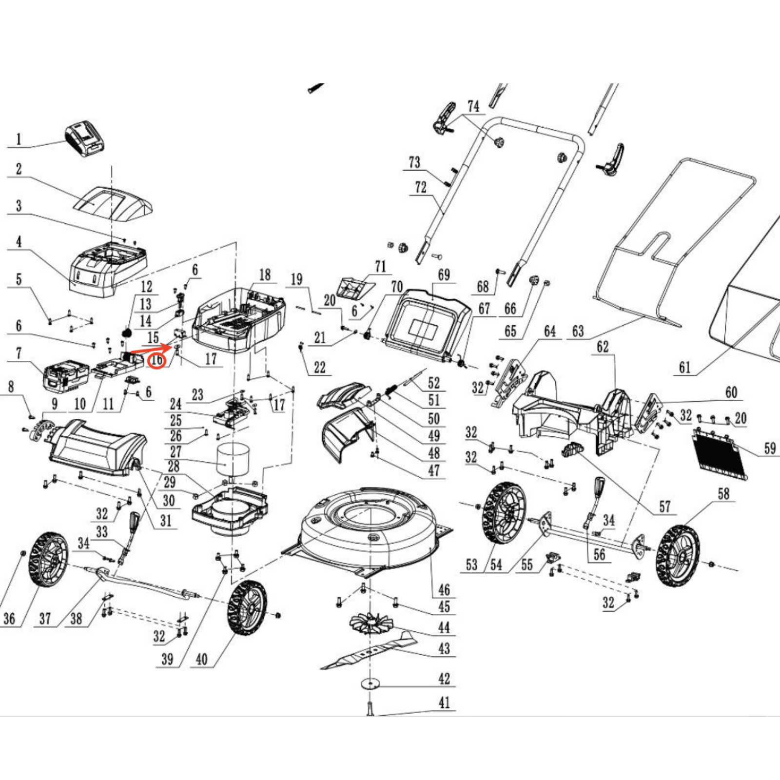 Lawn Mower Parts - Flat Washer M4, Stock#303042019