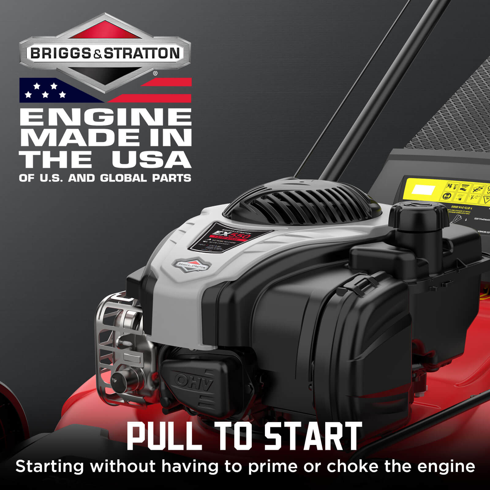 21" 140cc Gas Push Lawn Mower w/ Briggs & Stratton 550EX Engine B8721P