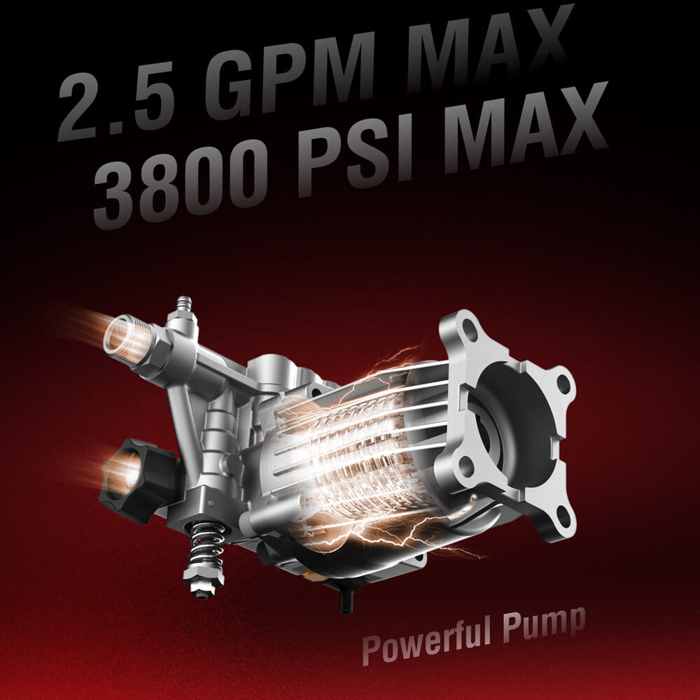 3800PSI 2.5GPM 212cc Gas Pressure Washer DL1038A