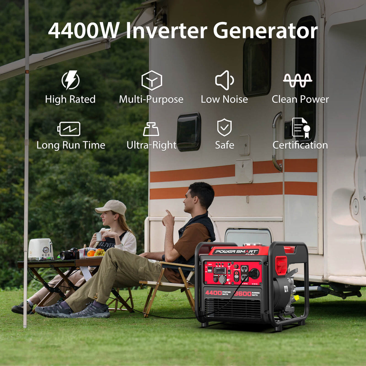 4400W Open Frame Gas Inverter Generator DL5040