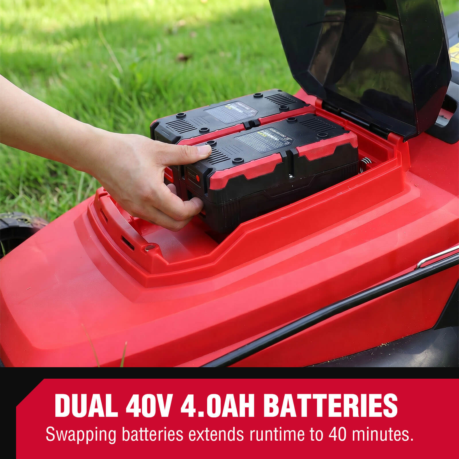 40V 20” Self-propelled Lawn Mower w/ Two 4.0Ah Battery MB2420SA