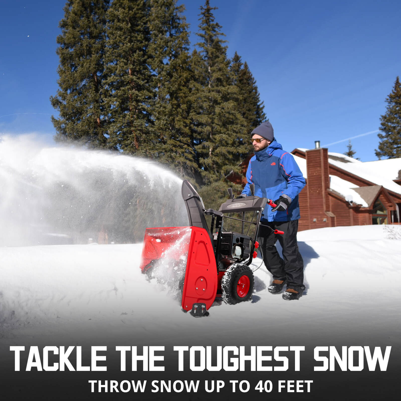 24'' 212cc Two Stage Self-Propelled Gas Snow Blower DB7108B