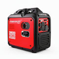 A portable 3800-watt fuel-inverter generator shown at a three-quarter angle on a solid white background. The unit features a red and black plastic housing with the 'POWER SMART' brand name and '3800 WATTS INVERTER' text printed on the front.