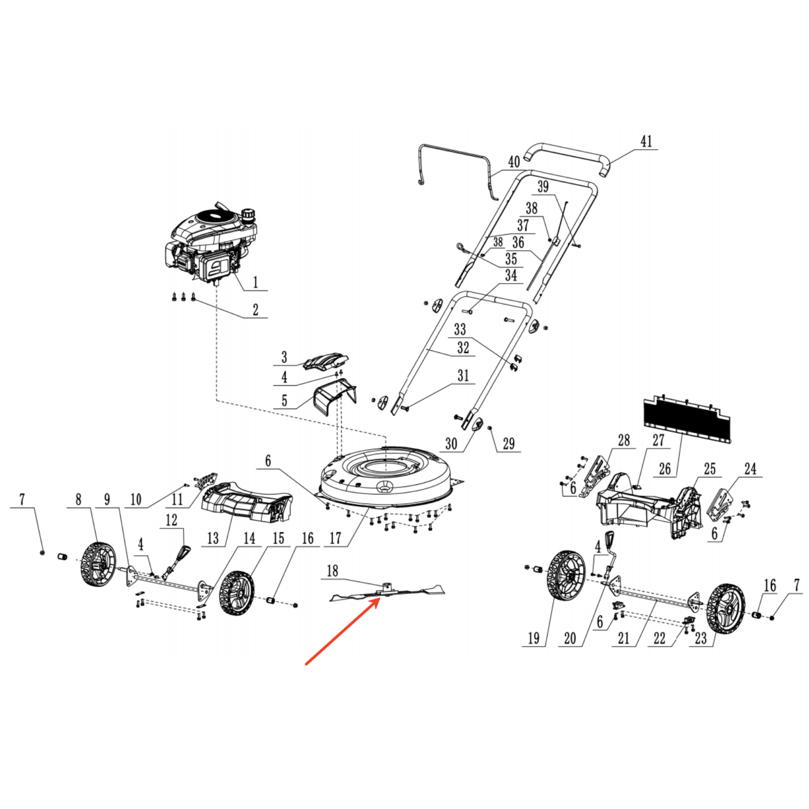 Lawn Mower Parts- Replacement Blade