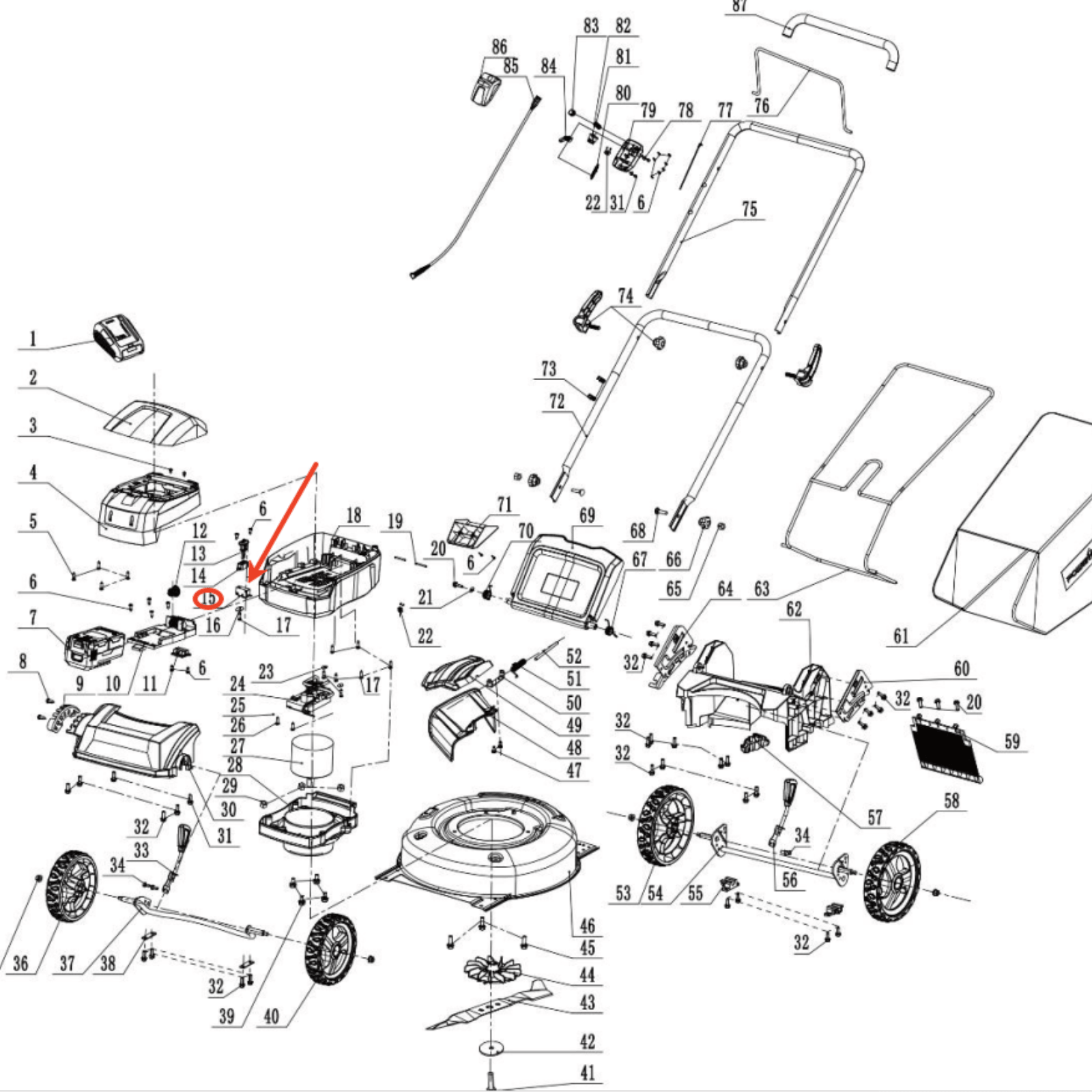 Lawn Mower Parts - Switch, Stock #301100055