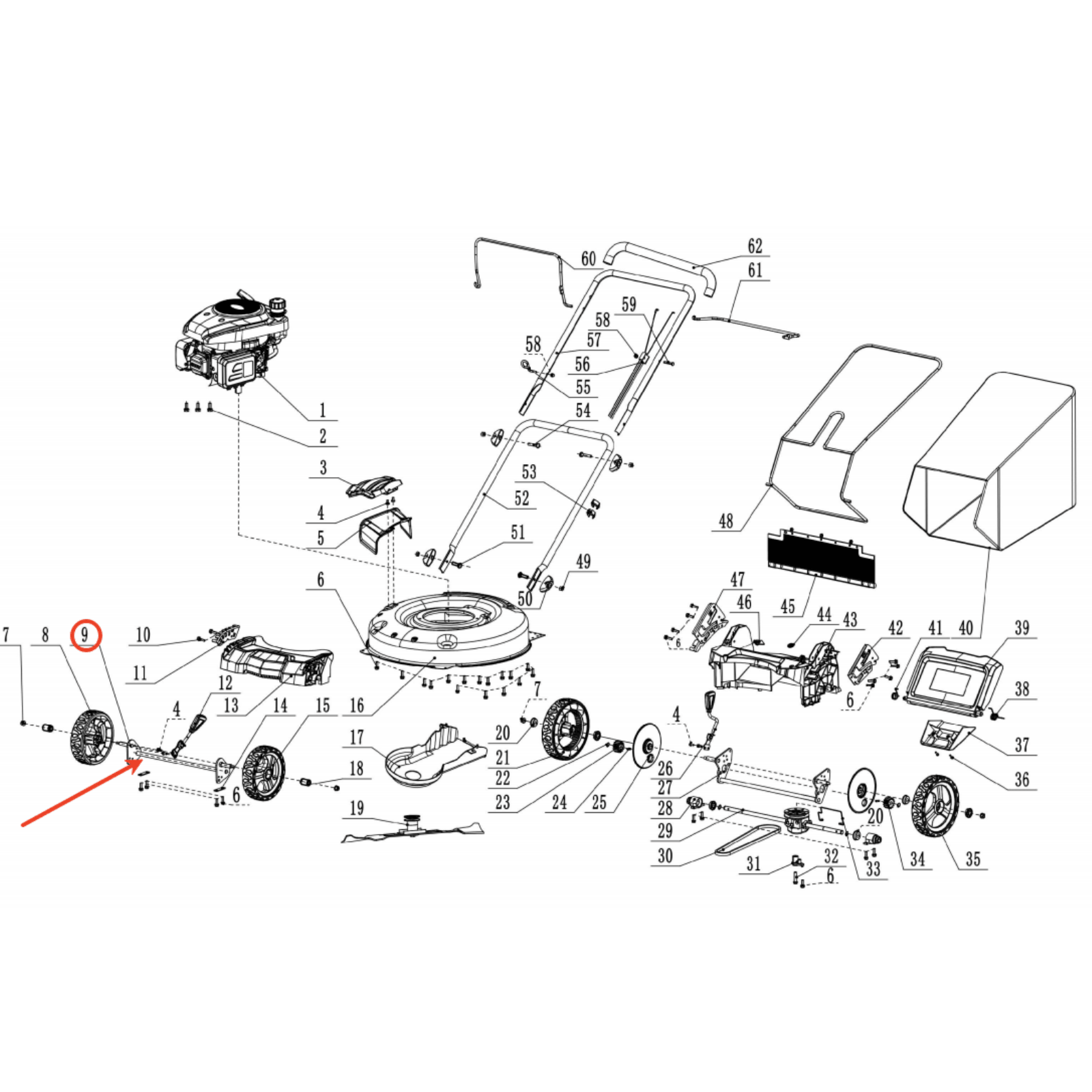 Lawn mower Parts- Front Axle Welding-DV8621,stock#303181312A