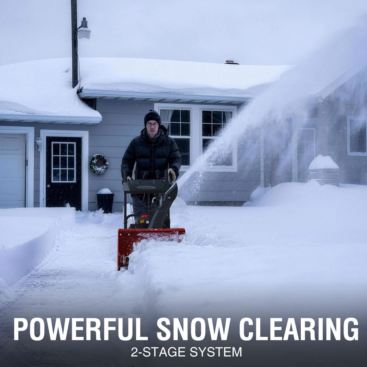 24'' 212cc Two Stage Self-Propelled Gas Snow Blower w/ Electric Start