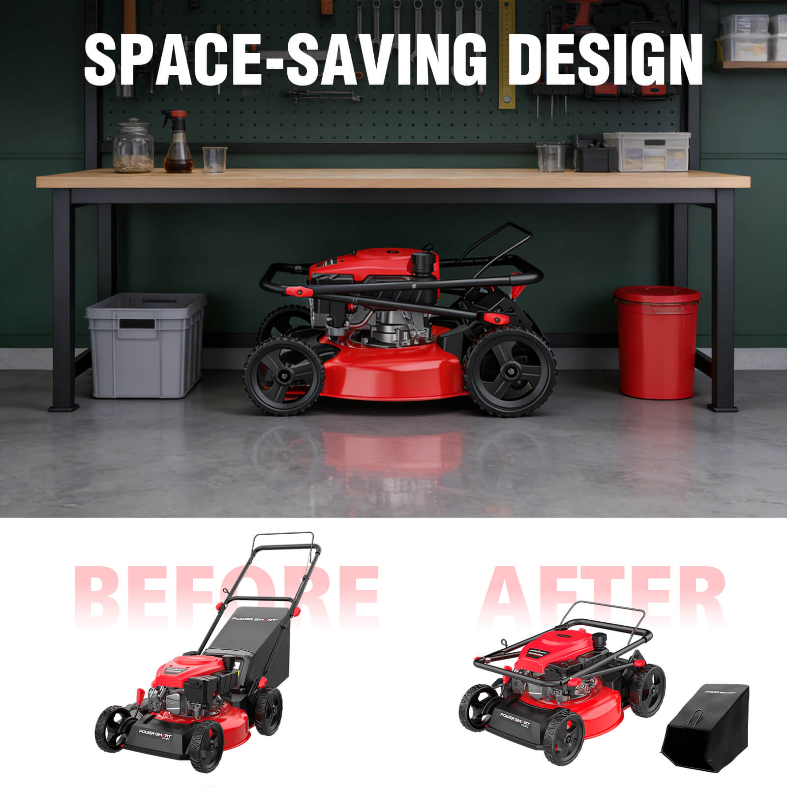 17" 144cc Gas Push 3-in-1 Lawn Mower DV8618P/V8617P