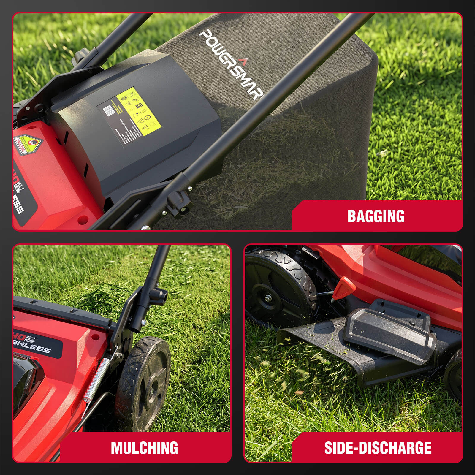 40V 20” Self-propelled Lawn Mower w/ Two 4.0Ah Battery MB2420SA