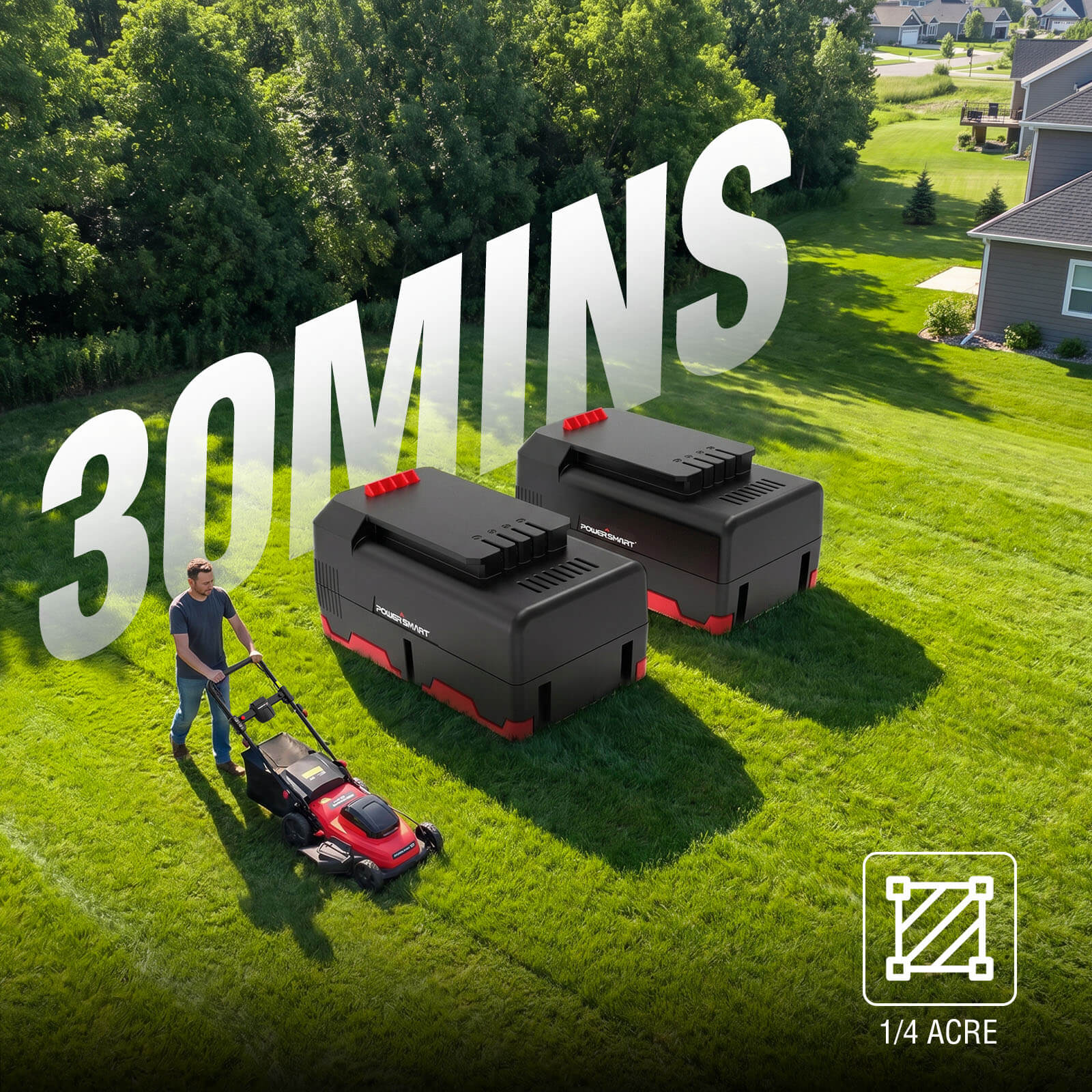 40V 20” Self-propelled Lawn Mower w/ Two 4.0Ah Battery MB2420SA