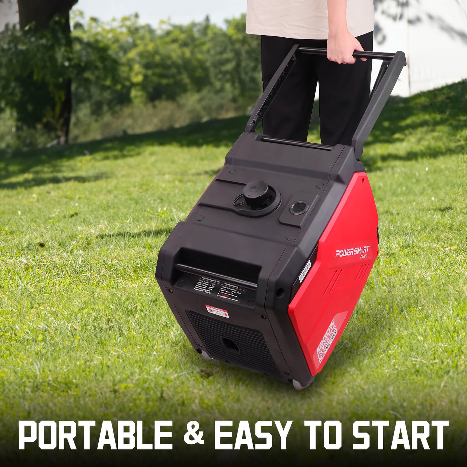 4800W Inverter Generator w/ Electric Start,CO Alert PS5046CE