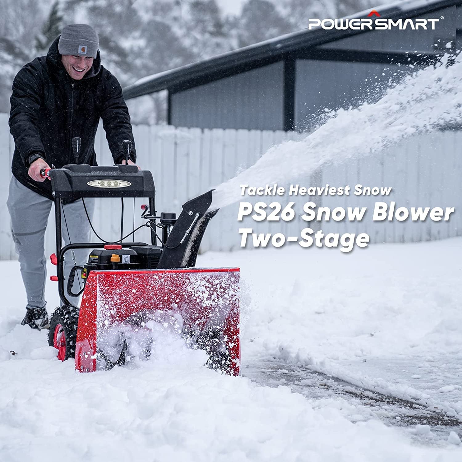 26'' 212cc Two Stage Self-Propelled Gas Snow Blower w/ Electric Start DB7126