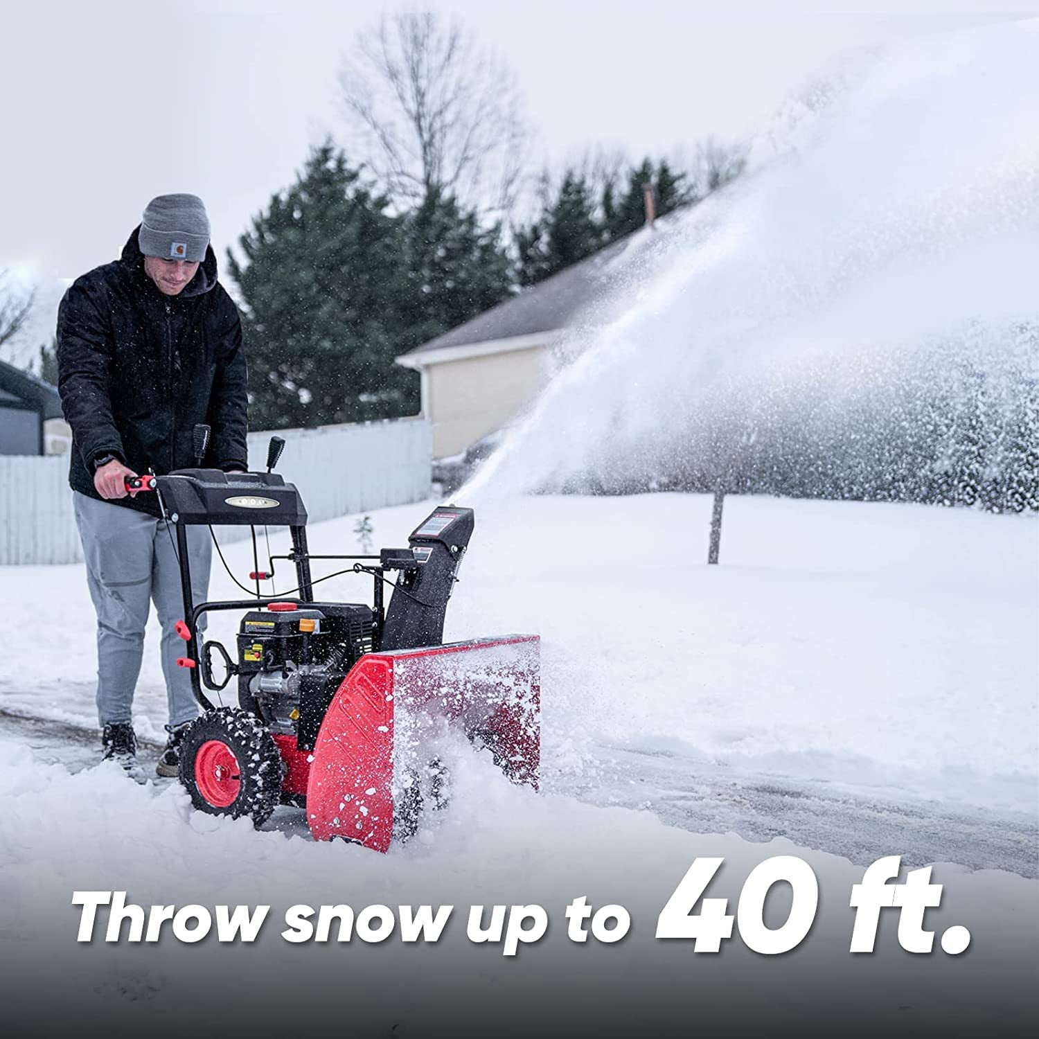 26'' 212cc Two Stage Self-Propelled Gas Snow Blower w/ Electric Start DB7126