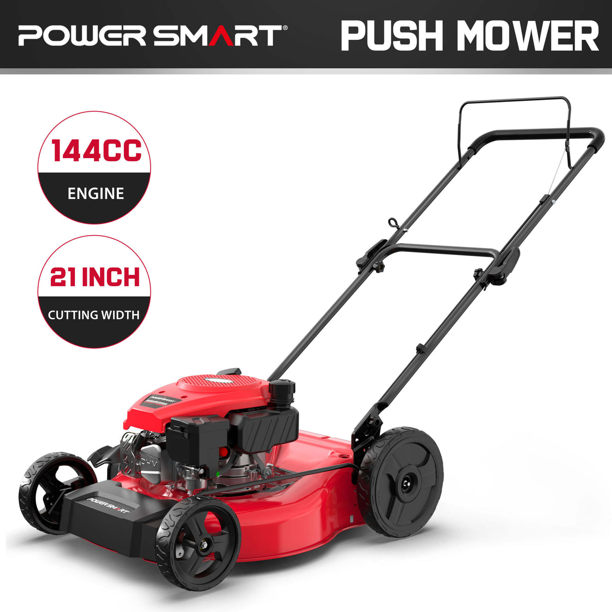 21'' 144cc Gas Push 2-in-1 Lawn Mower V8721C