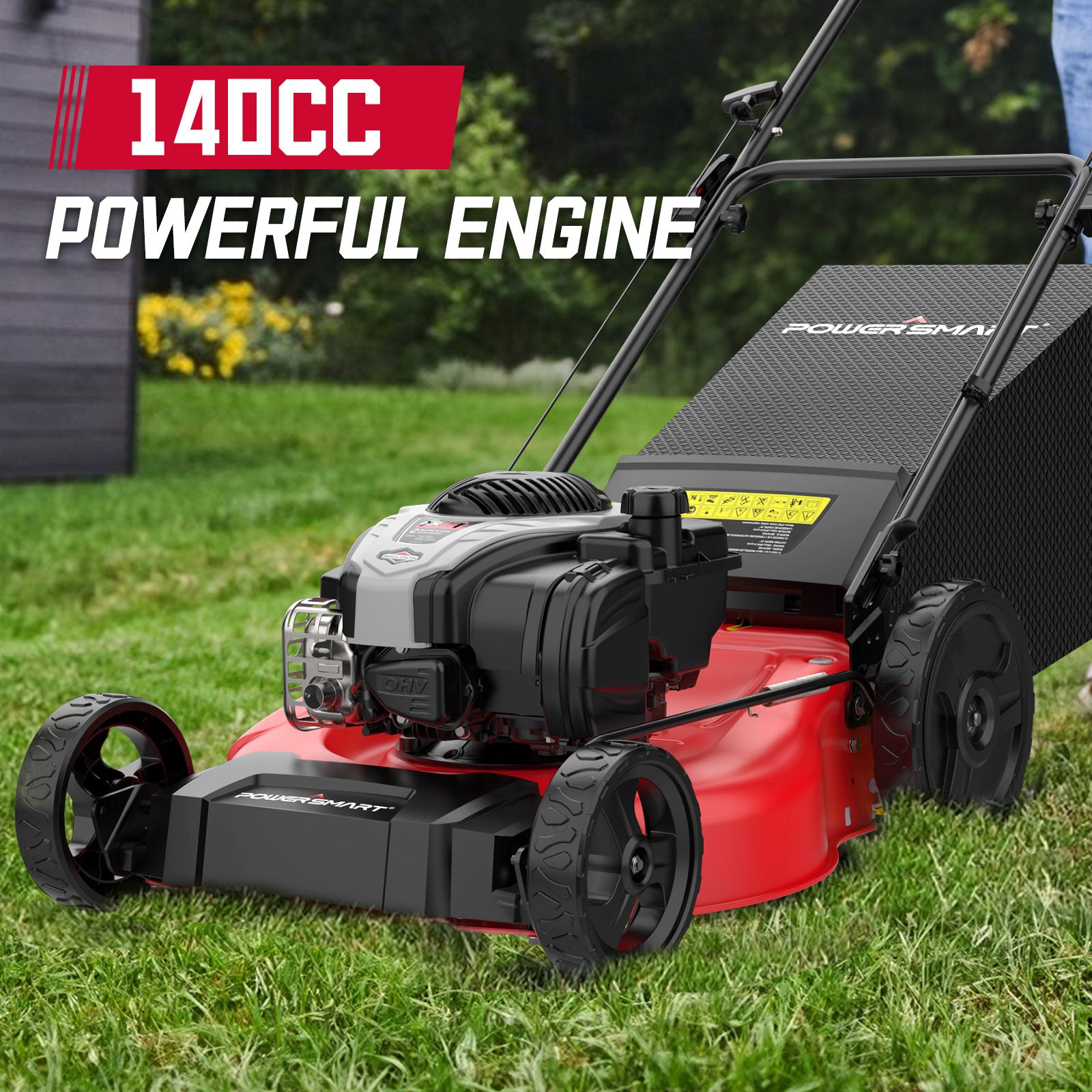 21" 140cc Gas Push Lawn Mower w/ Briggs ＆ Stratton 550EX Engine B8721P